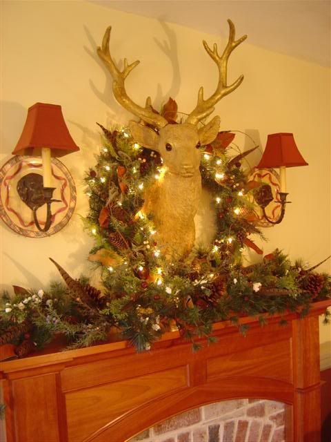 Lamps on Fireplace Mantle