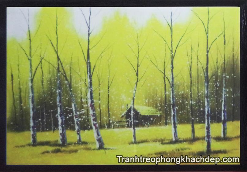 Mẫu tranh đẹp mùa đông tuyết rơi tạo không gian mát mẻ khi treo ở trong nhà nghỉ khách sạn AmiA-4130 Hinh anh mau tranh dep mua dong tuyet roi tao khong gian mat me khi trang tri nha hang khach san