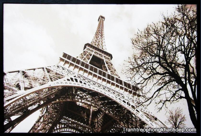 Mua tranh canvas treo nhà nghỉ khách sạn ở hà nội mẫu tháp Eiffel đen trắng AmiA-4205 Hinh anh mua tranh canvas treo nha nghi khach san o ha noi voi mau thap eiffel den trang
