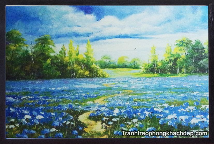 Tranh treo đồng hoa xanh thiên nhiên treo nhà nghỉ khách sạn tạo sự thoải mái Hinh anh tranh treo dong hoa xanh thien nhien treo nha nghi khach san tao su thoai mai