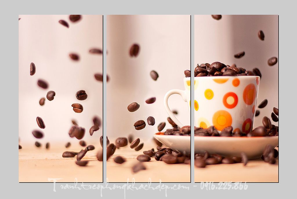 Bức tranh điệu nhay cafe được thiết kế 3 tấm Bức tranh điệu nhay cafe được thiết kế 3 tấm