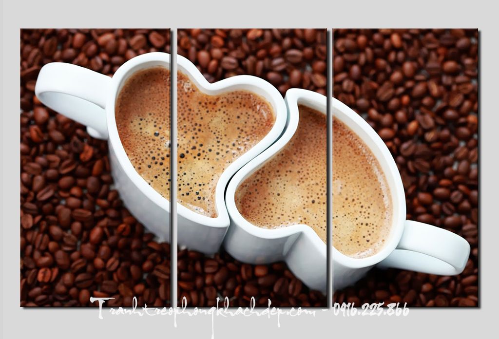 Mẫu tranh đẹp tách cafe tình yêu AmiA 644 Mẫu tranh đẹp tách cafe tình yêu AmiA 644
