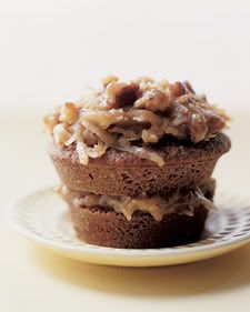 Martha Stewart's German Chocolate Cupcakes