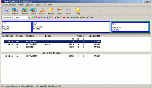 Unsupported partition table как активировать